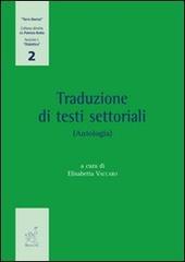 Traduzioni di testi settoriali edito da Aracne