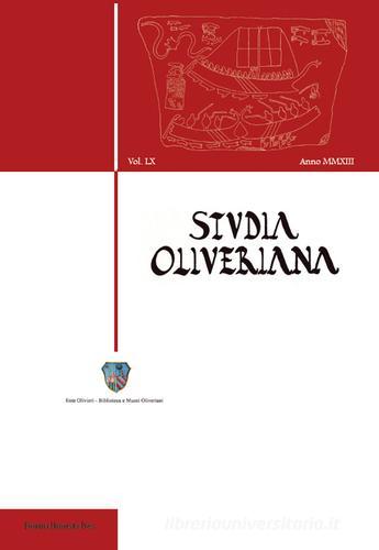 Studia Oliveriana. Quarta serie vol.1 edito da Bononia University Press