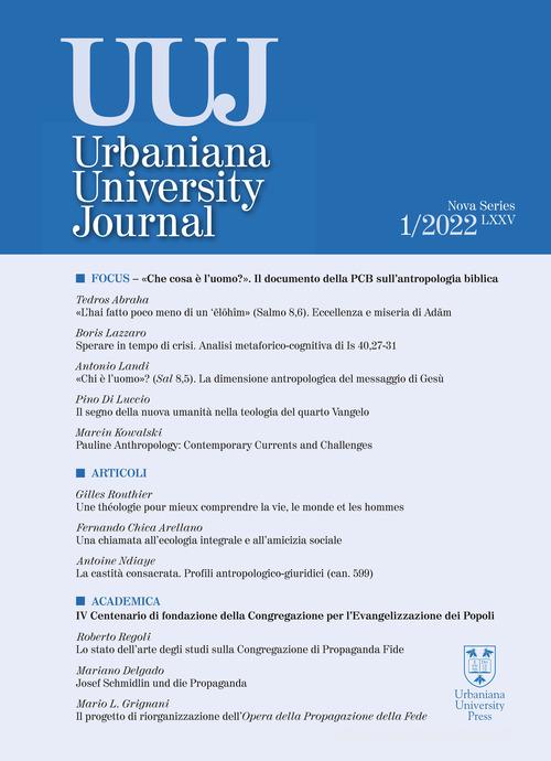 Urbaniana University Journal. Euntes Docete (2022) vol. 1 di Tedros Abraha, Pino Di Luccio, Marcin Kowalski edito da Urbaniana University Press