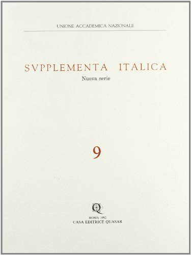 Supplementa italica vol.9 edito da Quasar