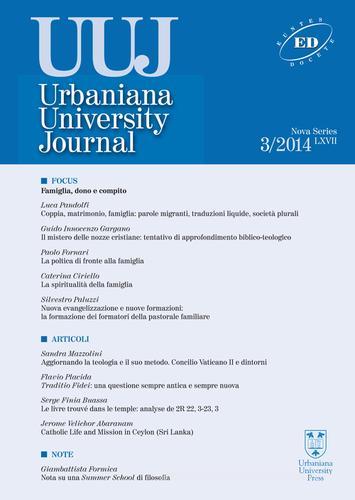 Urbaniana University Journal. Euntes Docete (2014) vol.3 di Luca Pandolfi, Guido Innocenzo Gargano, Paolo Fornari edito da Urbaniana University Press