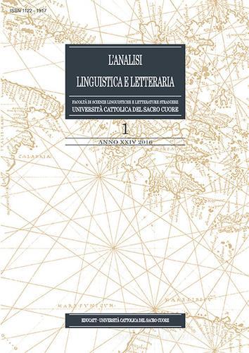 L' analisi linguistica e letteraria (2016) vol.1 edito da EDUCatt Università Cattolica