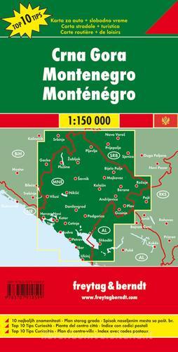 Cartina Montenegro 1:150.000 edito da Freytag & Berndt