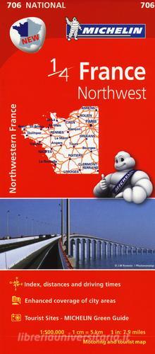 France. Northwest 1:500.000 edito da Michelin Italiana