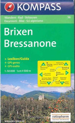 Carta escursionistica n. 56. Bressanone 1:50.000. Adatto a GPS. Digital map. DVD-ROM edito da Kompass