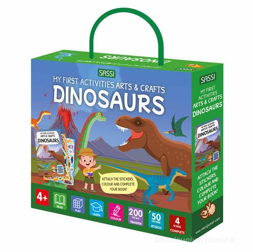 Dinosaurs. My first activities arts & crafts. Ediz. a colori. Con 200 decals. Con 4 scenes. Con 50 stickers di Ester Tomè edito da Sassi