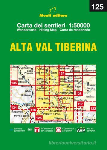 Alta Val Tiberina. Carta dei sentieri 1 50.000. Ediz. multilingue