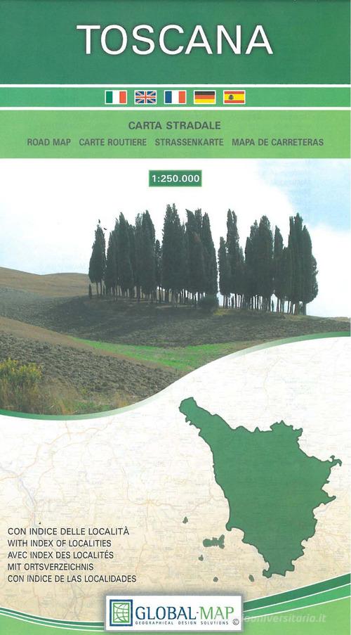 Toscana. Carta stradale della regione 1:250.000 edito da Global Map