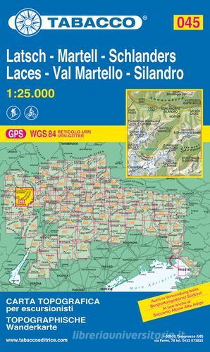 Val Martello-Silandro-Laces-Martell-Schlanders-Latsch 1:25.000 edito da Tabacco