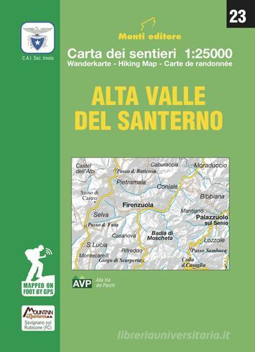 Alta Valle del Santerno. Carta dei sentieri di Firenzuola 1:25.000 di Raffaele Monti edito da Monti Raffaele