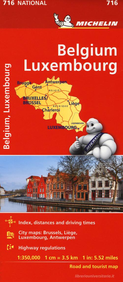 Belgio, Lussemburgo 1:350.000 edito da Michelin Italiana