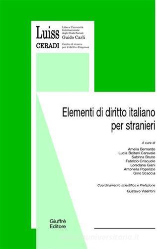 Elementi di diritto italiano per stranieri edito da Giuffrè