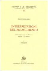 Interpretazioni del Rinascimento vol.1 di Eugenio Garin edito da Storia e Letteratura
