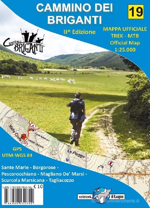 Carta escursionistica Cammino dei Briganti. Ediz. italiana e inglese edito da Il Lupo