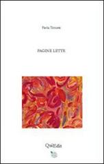Libro Pagine lette di Paola Tonussi Levitudo di QuiEdit
