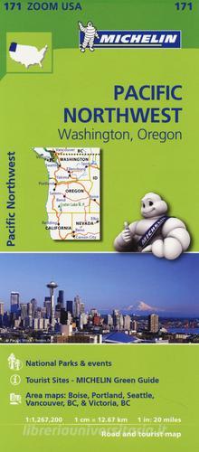 Pacific Northwest. Washington, Oregon 1:1.267.200 edito da Michelin Italiana