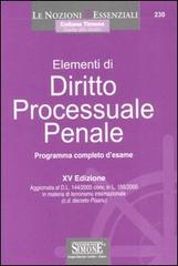 Elementi di diritto processuale penale edito da Edizioni Giuridiche Simone