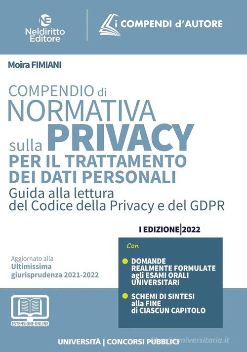 Compendio di normativa sulla privacy per il trattamento dei dati