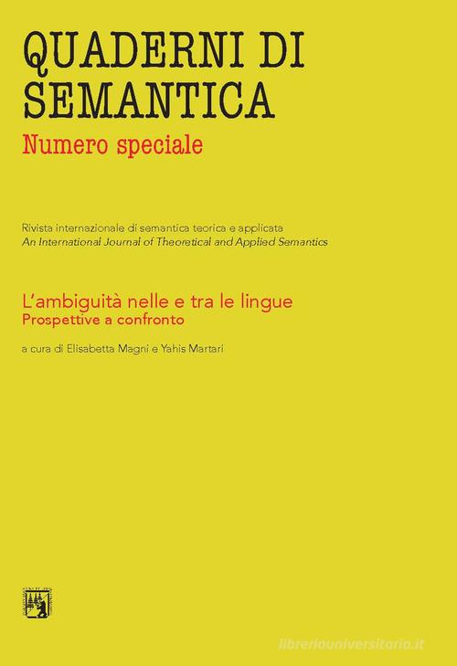 Quaderni di semantica (2020). Ediz. critica vol. 1 edito da Edizioni dell'Orso