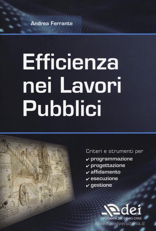 Efficienza nei lavori pubblici di Andrea Ferrante edito da DEI