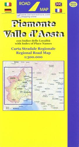 Piemonte e Valle d'Aosta 1:300.000 edito da Belletti