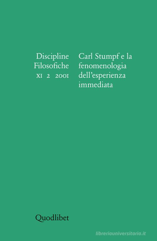 Discipline filosofiche (2001) vol.2 edito da Quodlibet