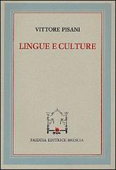 Lingue e culture di Vittore Pisani edito da Paideia