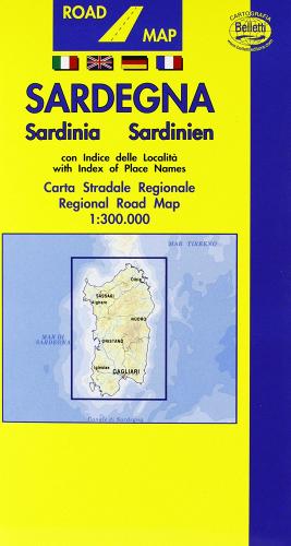 Sardegna 1:300.000 edito da Belletti