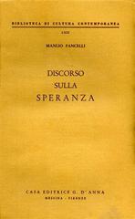 Discorso sulla speranza di M. Fancelli edito da D'Anna