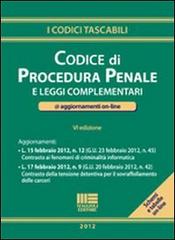 Codice di procedura penale e leggi complementari edito da Maggioli Editore