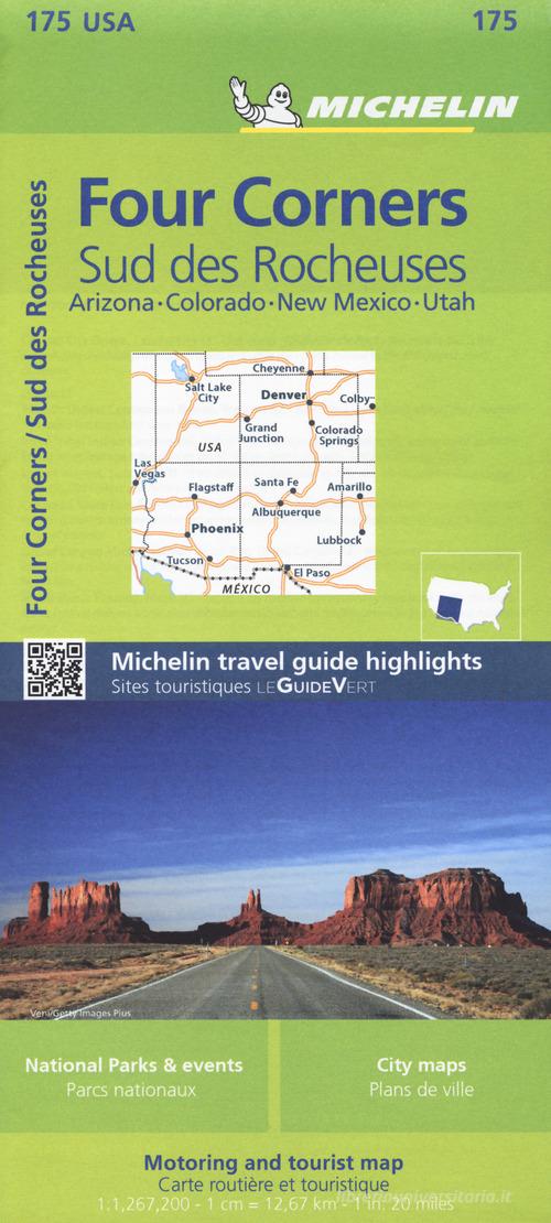 Four Corners / Sud des Rocheuses. Arizona, Colorado, New Mexico, Utah edito da Michelin Italiana