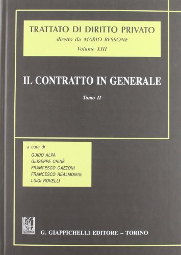 Il contratto in generale vol.2 edito da Giappichelli