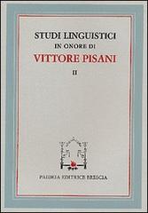 Studi linguistici in onore di Vittore Pisani edito da Paideia
