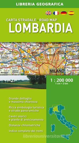 Lombardia. Carta stradale 1:200.000 edito da Libreria Geografica