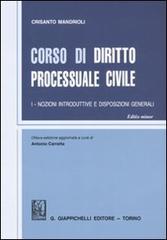 Corso di diritto processuale civile. Ediz. minore vol.1 di Crisanto Mandrioli edito da Giappichelli