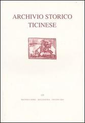 Archivio storico ticinese vol.135 edito da Archivio Storico Ticinese