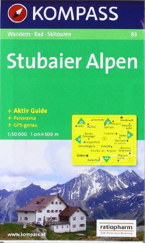Carta escursionistica n. 83. Austria. Tirolo... Stubaier Alpen 1:50.000. Con carta panoramica. Adatto a GPS. Digital map. DVD-ROM. Ediz. bilingue edito da Kompass