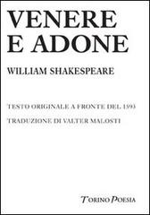 Venere e Adone di William Shakespeare edito da Marcovalerio