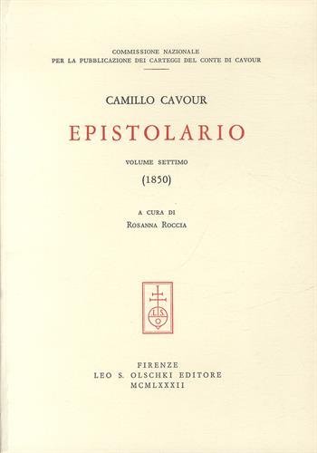Epistolario vol.7 di Camillo Cavour edito da Olschki