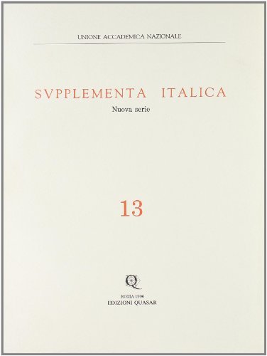 Supplementa italica vol.13 edito da Quasar