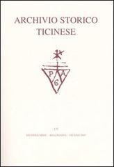 Archivio storico ticinese vol.137 edito da Archivio Storico Ticinese