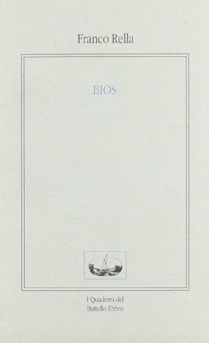 Bios di Franco Rella edito da I Quaderni del Battello Ebbro