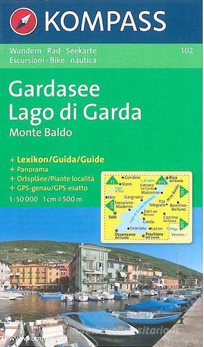 Carta escursionistica n. 102. Lago di Garda. Lago di Garda, Monte Baldo 1:50000. Adatto a GPS. Digital map. DVD-ROM edito da Kompass