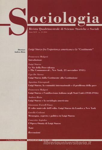 Sociologia. Rivista quadrimestrale di scienze storiche e sociali (2010) vol.2 edito da Gangemi Editore