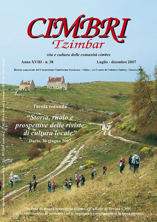 Cimbri-Tzimbar. Vita e culture delle comunità cimbre vol.38 edito da Editrice La Grafica