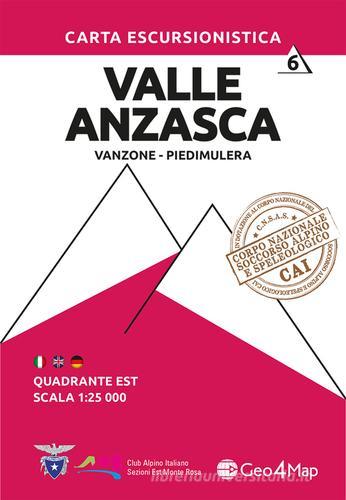 Carta escursionistica Valle Anzasca quadrante Est. Ediz. italiana, inglese e tedesca vol.6 edito da Geo4Map