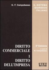 Diritto commerciale vol.1 di Gian Franco Campobasso edito da Utet Giuridica