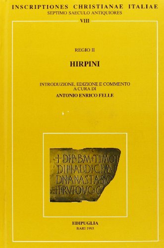 Inscriptiones christianae Italiae septimo saeculo antiquiores vol.8 edito da Edipuglia