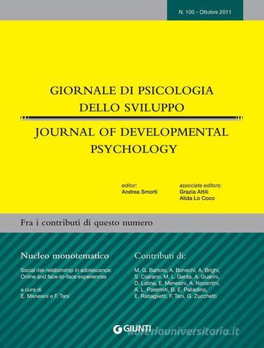 Giornale di psicologia dello sviluppo. Ottobre 2011-Gennaio 2012. Ediz. italiana e inglese edito da Giunti Editore