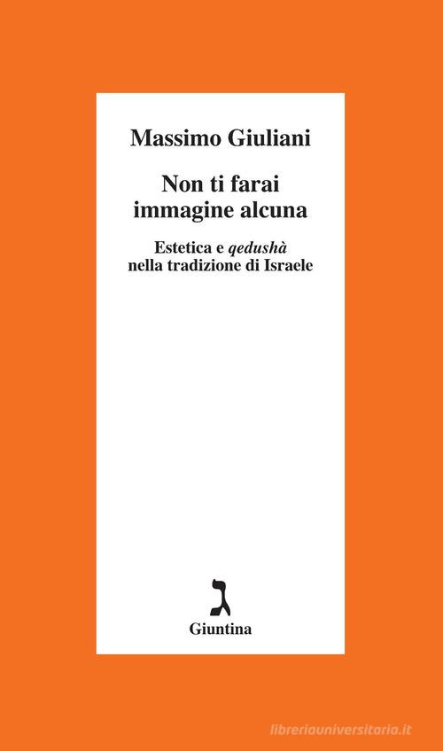 Non ti farai immagine alcuna. Estetica e qedushà nella tradizione di Israele di Massimo Giuliani edito da Giuntina